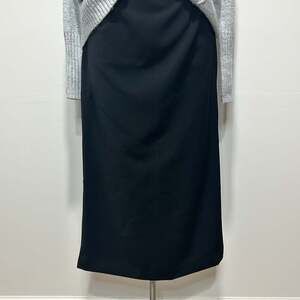 Tribal Black Knit Pencil Skirt, Sz 6